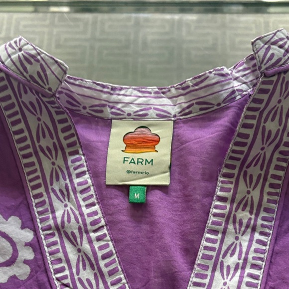 Farm Rio Purple and White Floral Dress - Picture 5 of 5